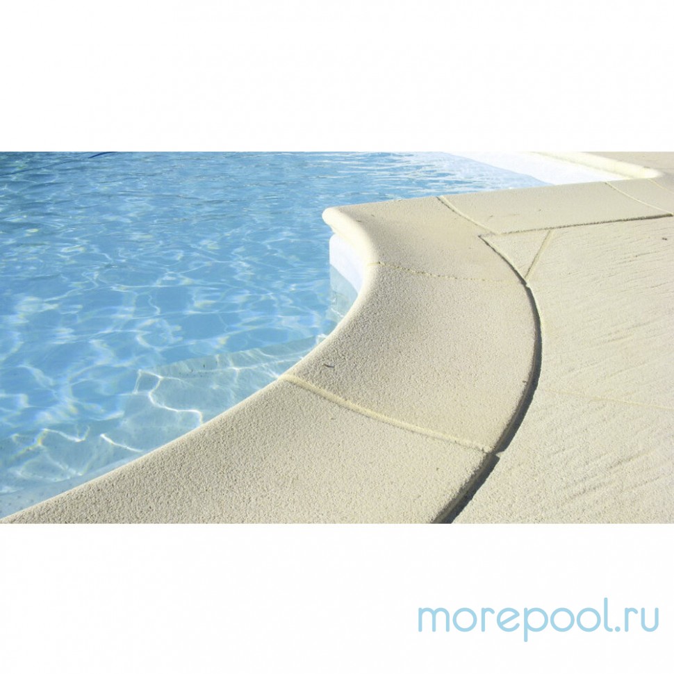 Внешний прямой угловой копинговый камень Carobbio Standard гладкий, 370x370 мм (песочный)