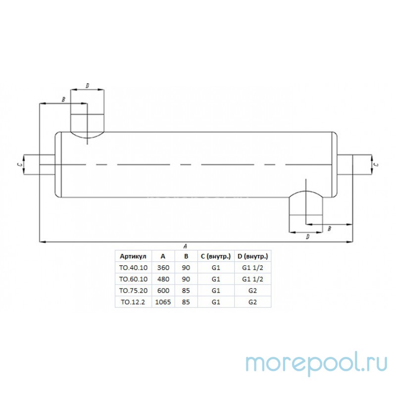 Теплообменник 75 кВт (вертикальный)