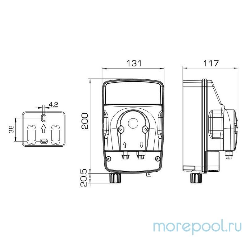 Авт.станция дозир и контр. eMYPOOL PH PER 2.0L-2.0 230V SANT