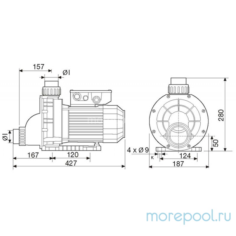 Насос BTP1100, без префильтра, 16,0 м3/час, 220В
