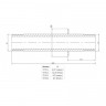 Стеновой проход дл.300 нерж. ст. AISI-304 подкл. 1½" (наружн.)(плитка)