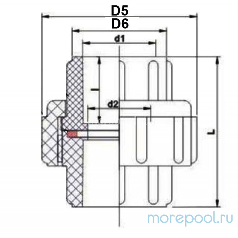 Муфта разъемная ПВХ 1,0 МПа d_ 63