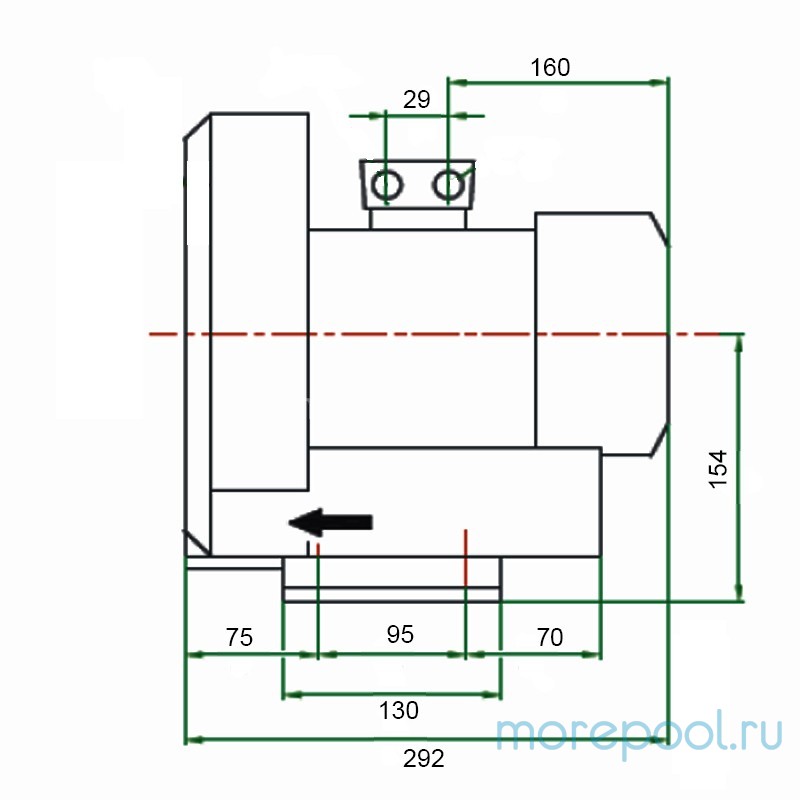Компрессор HPE 0,85 кВт, 145 м³/ч, 1½", 380V