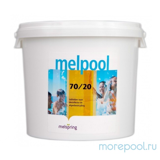 Дезинфекция бассейна на основе гипохлорита кальция Melpool N.X 70/20 (5 кг)
