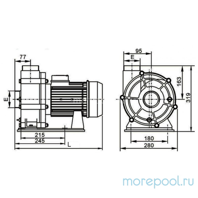 Насос WTB400T, без префильтра, 85м³/час, 380В
