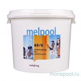 Дезинфекция бассейна на основе хлора быстрого действия Melpool 63/G (5 кг)