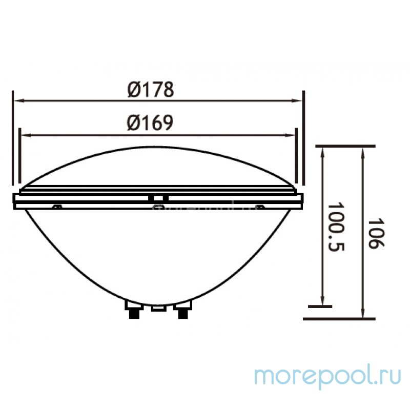 Лампа светодиодная цветная PAR56 24 Вт, 12В AC, LED24LC