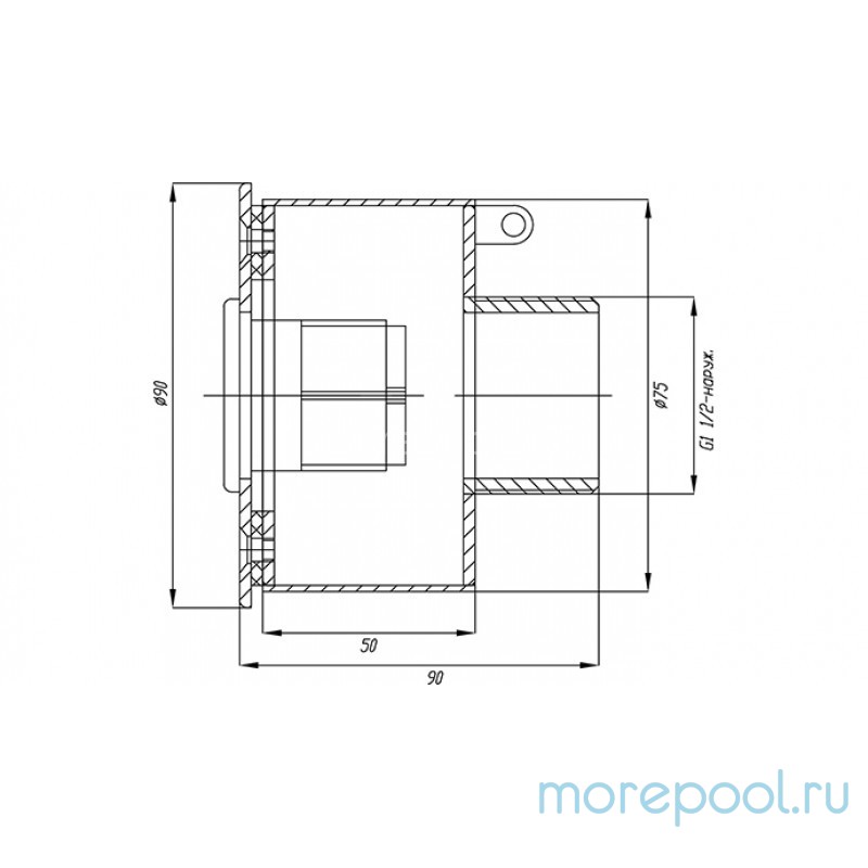 Адаптер под пневмокнопку из нерж. стали
