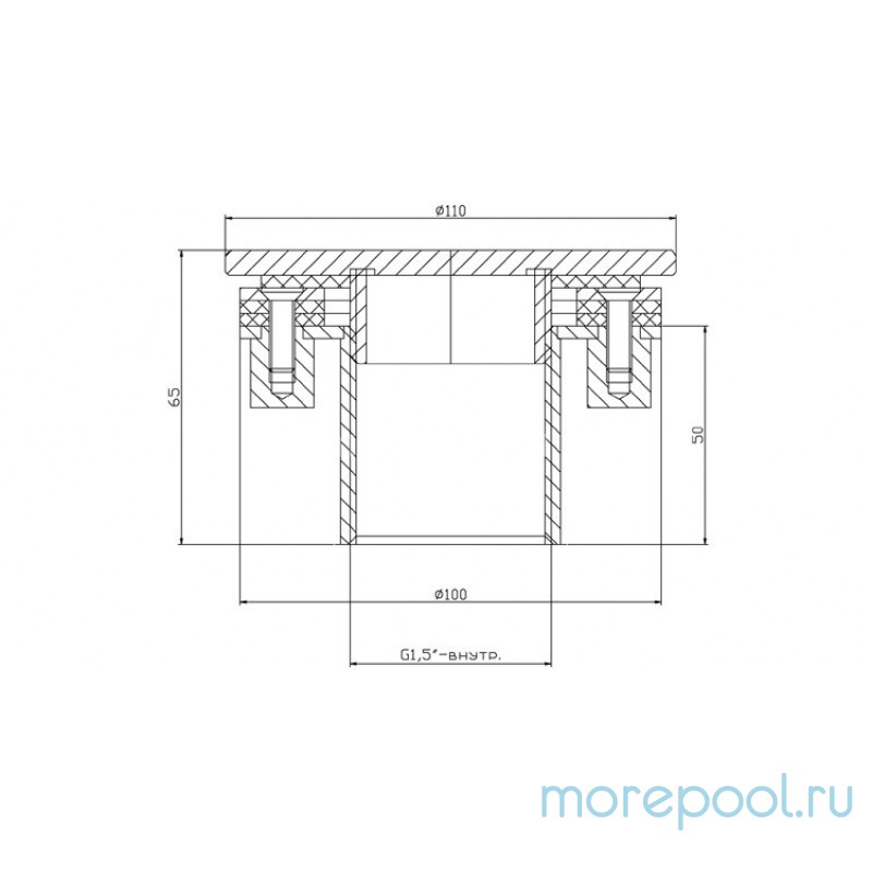 Заглушка к форсунке для подключения пылесоса нерж. ст. AISI-304