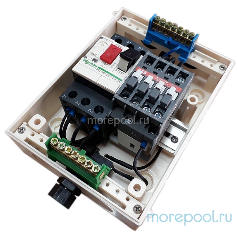 Пульт управления аттракционом 380В, 2,2 кВт, авт.4-6,3А, с пневмовыключателем