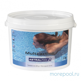 AstralPool Мультихлор для жесткой воды 1кг, таблетки 200 г