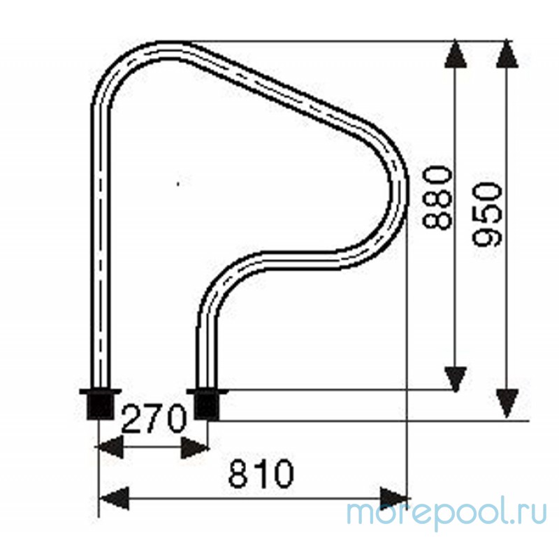 Поручень PK-010 для выхода из бассейна ( 2шт.)