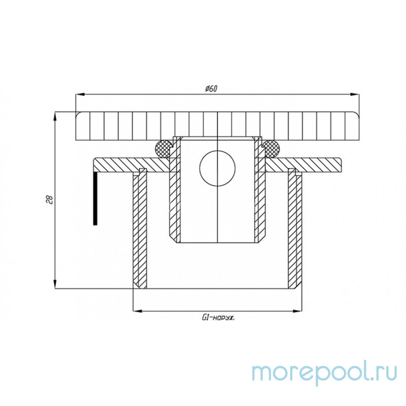 Регулятор воздуха д.60, G1" (наруж.) нерж. AISI-304