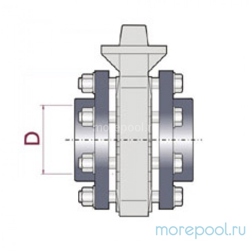 Комплект установочный для дросельной заслонки Ø 90 1,0 МПа (2фланца,2фл. перехода,болты)