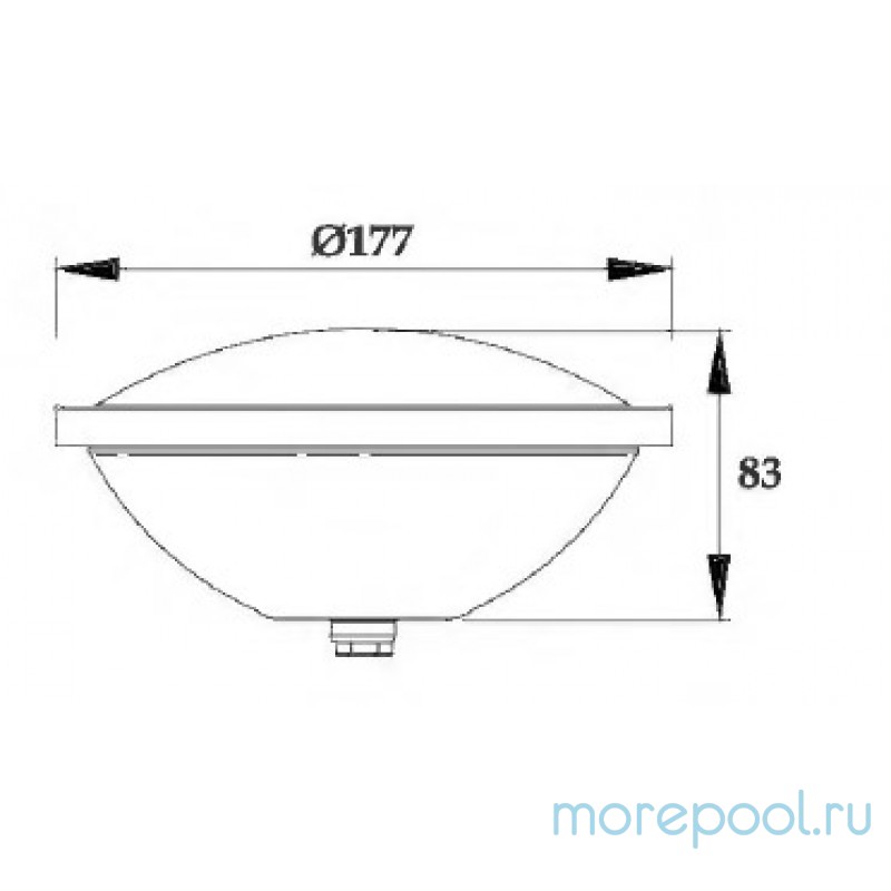 Лампа P708, LED, RGB 2 пр., PAR56, 30 Вт, 12В AC, AISI-316