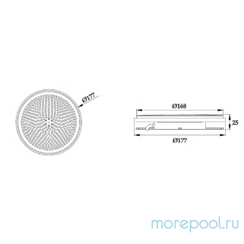 Лампа PS710, LED, RGB 2 пр., PAR56-тонкая, 30 Вт, 12В AC, ABS