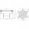 Водозабор с сетчатой крышкой д.120 (пленка) G2" (внутр.) нерж. AISI-304