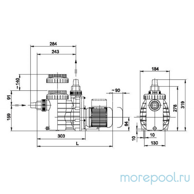 Насос MAGIC II/4, с префильтром, 4 м³/ч, 0,18 кВт, 220В, кабель 3,5 м