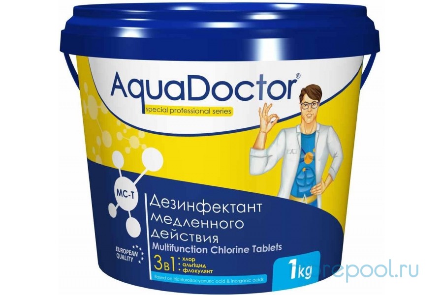 Средство по уходу за водой в бассейне AquaDoctor MC-T 1кг (таблетки 200гр.)