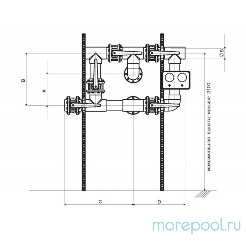 Вентильная группа подкл. 6"