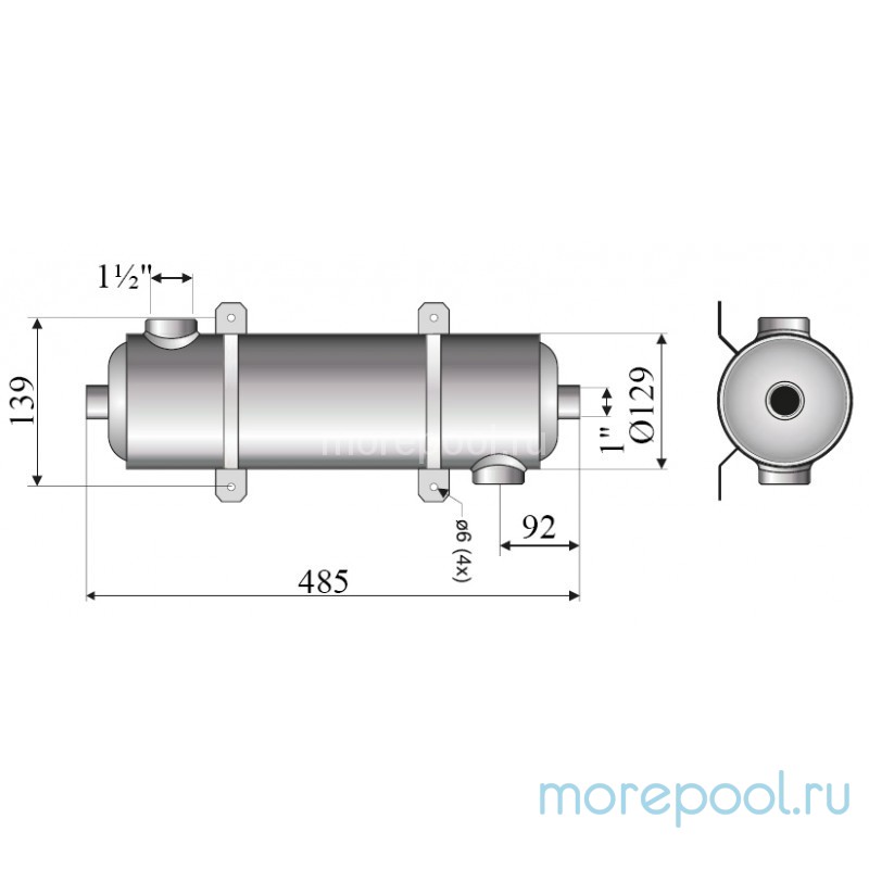 Теплообменник MAXI-FLO, 60 кВт, AISI 316