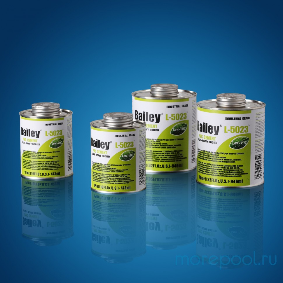 Клей для труб ПВХ Bailey L-5023 946 мл (для больших D)