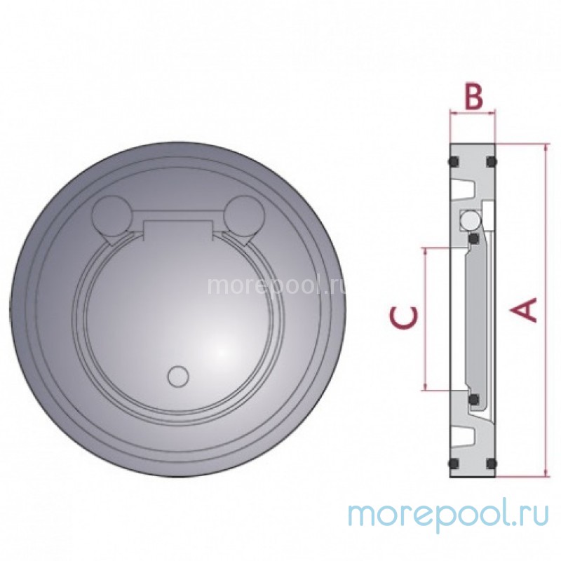 Обратный клапан язычковый без фланцев Ø 90 0,6 Мпа