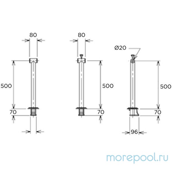 Опоры для наматывающего устройства Flexinox 87197023, с закладными деталями