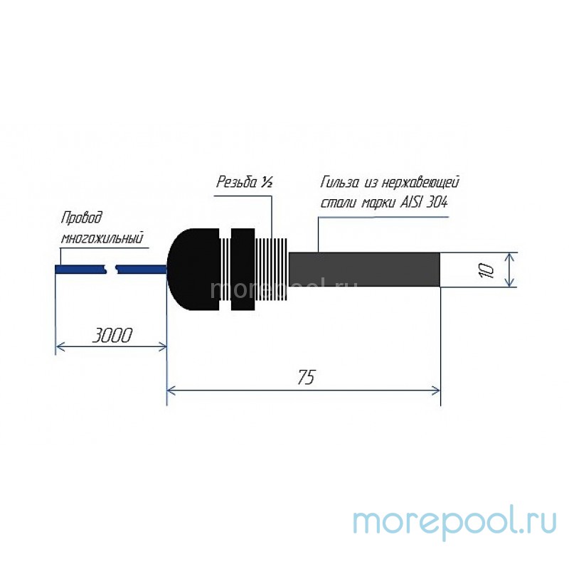 Панель управления фильтрацией и нагревом (Блок БАРРАКУДА-1+Датчик температуры ДТ-1)