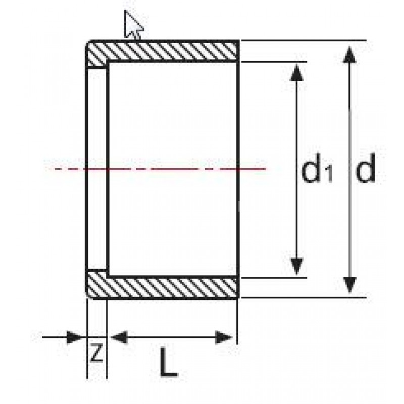 Втулка ПВХ Ø 250*225 1,6 Мпа