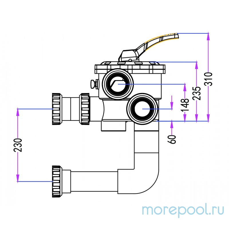 Боковой вентиль 2,5"