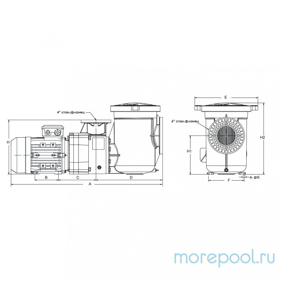 Насос AQP-7.5 трехфазный
