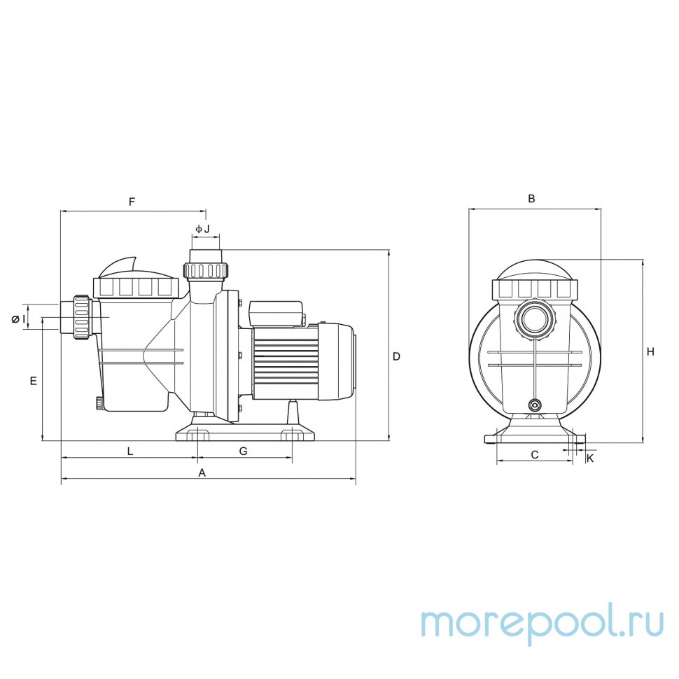 Насос AQP-1.5S трехфазный