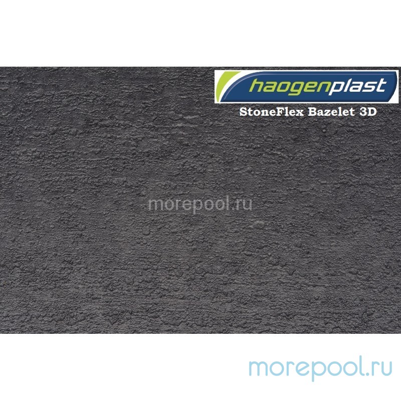 Пленка ПВХ 1,65х25,00м "Haogenplast StoneFlex", Bazelet, серый