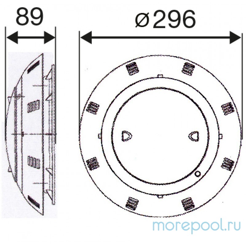 Подводный светильник PAPL-P100V, 100Вт, ABS, универсал. , кабель 3,4м.
