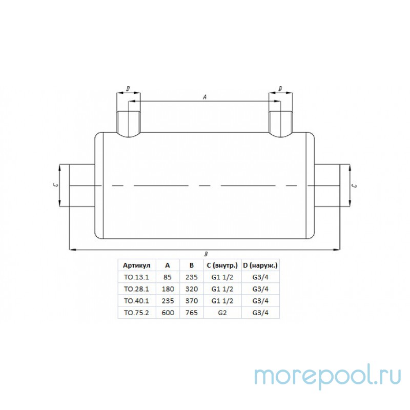 Теплообменник 13 кВт (горизонтальный)