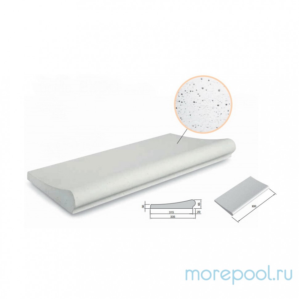 Копинговый камень Carobbio Standard 30x31.5 см песочный, гладкий